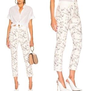 NWT Rag & Bone Micro Floral Boy High Waist Cropped Jeans sz 28